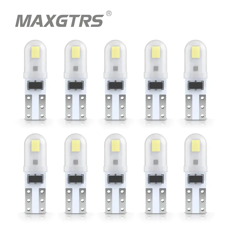 Lot de 10 ampoules LED T5 W3W W1.2W Canbus pour éclairage intérieur et tableau de bord automobile, 12 V/24 V