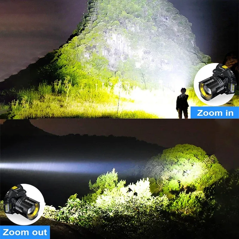 Lampe frontale LED COB haute puissance rechargeable avec capteur de mouvement, batterie 18650, idéale pour la pêche 2