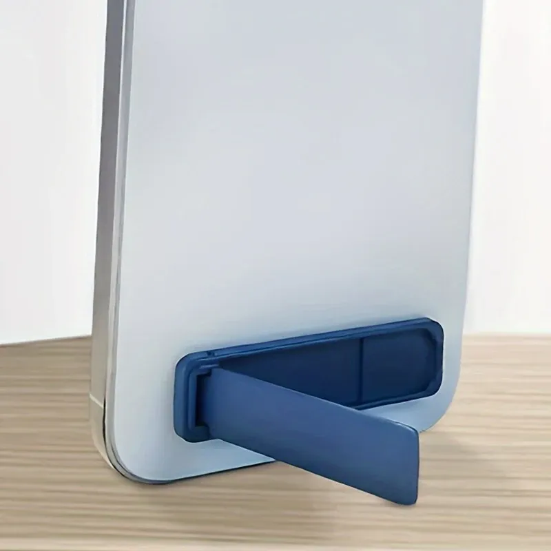 Mini Support de Bureau Pliable Ultra-Fin en Métal pour Téléphone Portable, Adhésif Invisible au Dos 2
