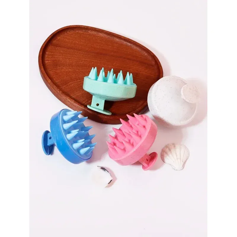 Brosse de massage du cuir chevelu en silicone souple, multifonction, pour le lavage des cheveux et le massage corporel - Image 1