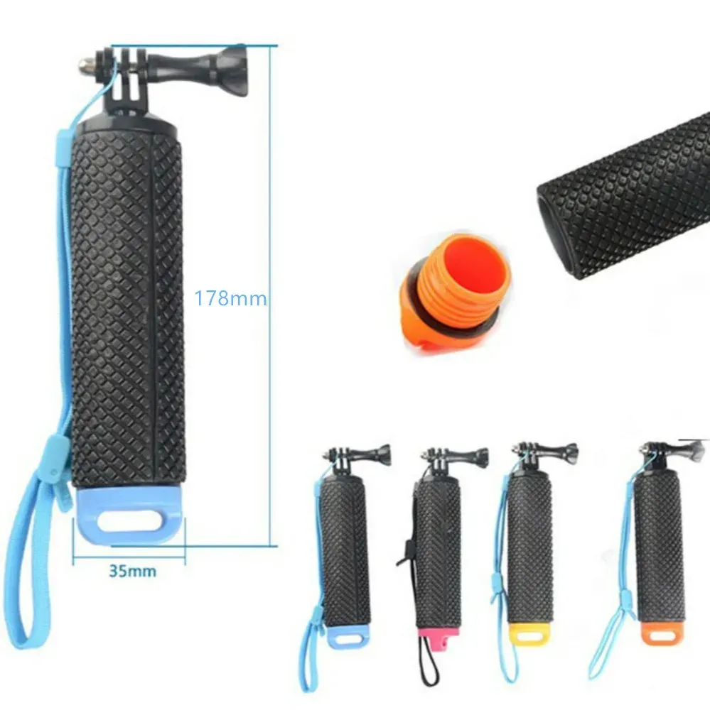 Poignée flottante pour caméra d'action GoPro Hero 8, 7, 6, 5, 4, Xiaomi Yi 4K, SJ4000, SJ5000 — accessoire de fixation flottante pour prise en main 2