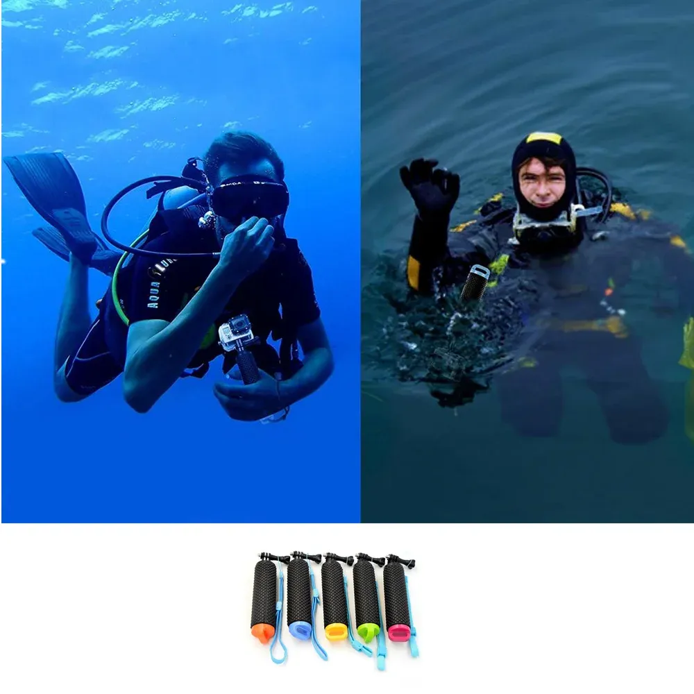 Poignée flottante pour caméra d'action GoPro Hero 8, 7, 6, 5, 4, Xiaomi Yi 4K, SJ4000, SJ5000 — accessoire de fixation flottante pour prise en main 6