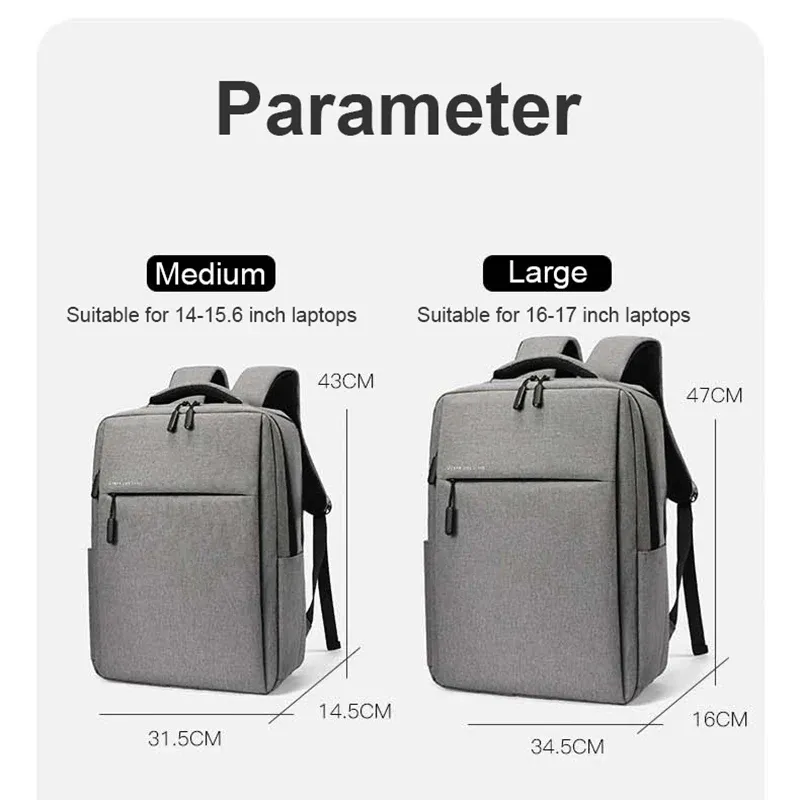 Sac à dos pour ordinateur portable 17,3 pouces, grande capacité, étanche, multi-poches pour hommes 4