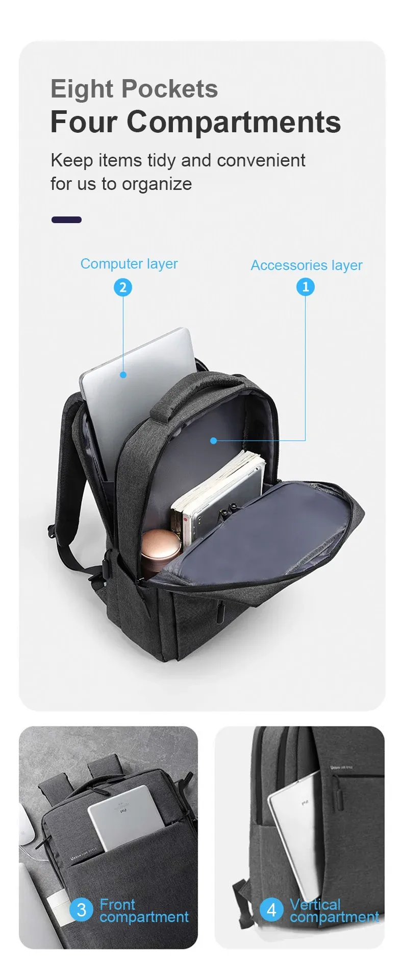 Sac à dos en situation d'utilisation