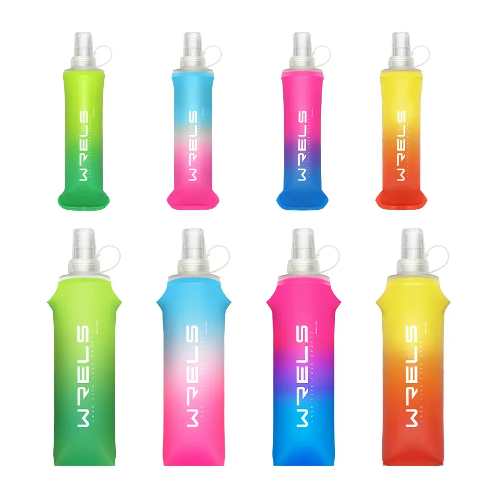 Gourde de sport pliable en TPU, souple et portable à haut débit, idéale pour la course à pied, la randonnée, le vélo et le fitness - Image 1