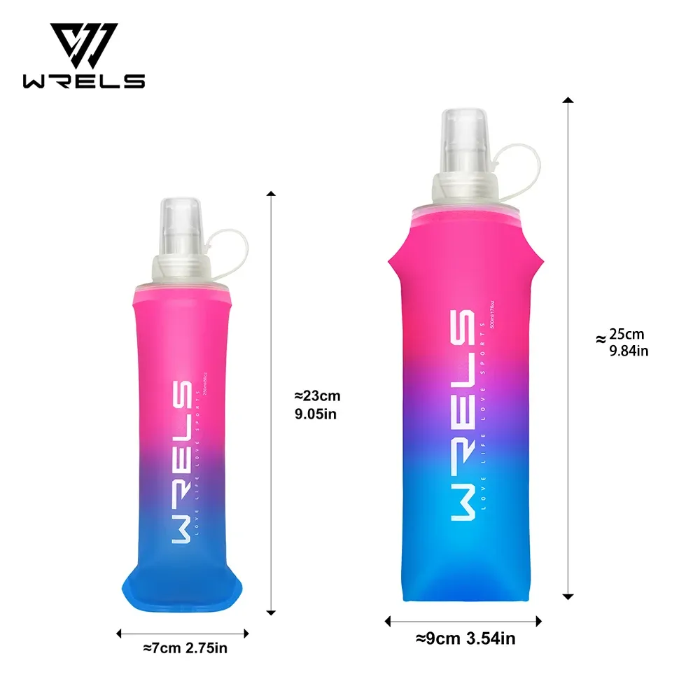 Gourde de sport pliable en TPU, souple et portable à haut débit, idéale pour la course à pied, la randonnée, le vélo et le fitness 6