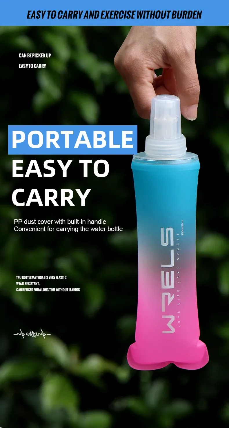 Gourde souple pliable en TPU, coloris disponibles
