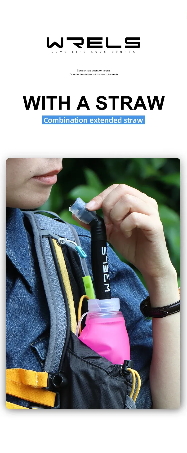 Gourde souple pliable en TPU, finition soignée