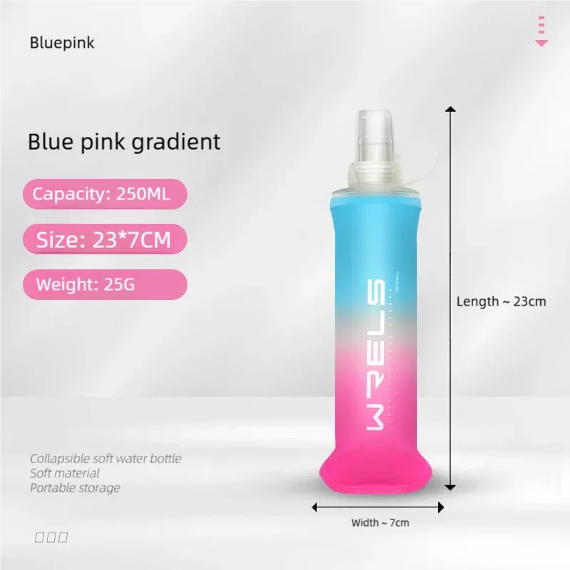 Gourde de sport pliable en TPU, souple et portable à haut débit, idéale pour la course à pied, la randonnée, le vélo et le fitness 12