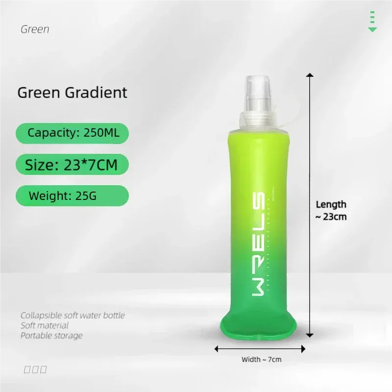 Gourde de sport pliable en TPU, souple et portable à haut débit, idéale pour la course à pied, la randonnée, le vélo et le fitness 7
