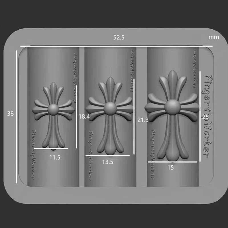 Moule 3D gothique en silicone transparent pour nail art à rivets, décoration DIY de lettres punk en relief, 11,5 x 9 cm, outil de manucure pour breloques d'ongles 6