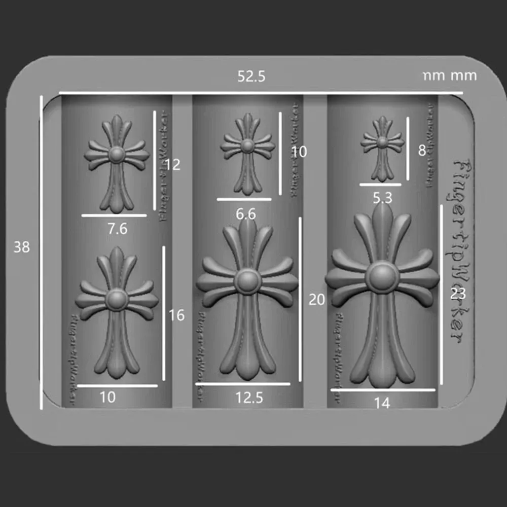 Moule 3D gothique en silicone transparent pour nail art à rivets, décoration DIY de lettres punk en relief, 11,5 x 9 cm, outil de manucure pour breloques d'ongles 7