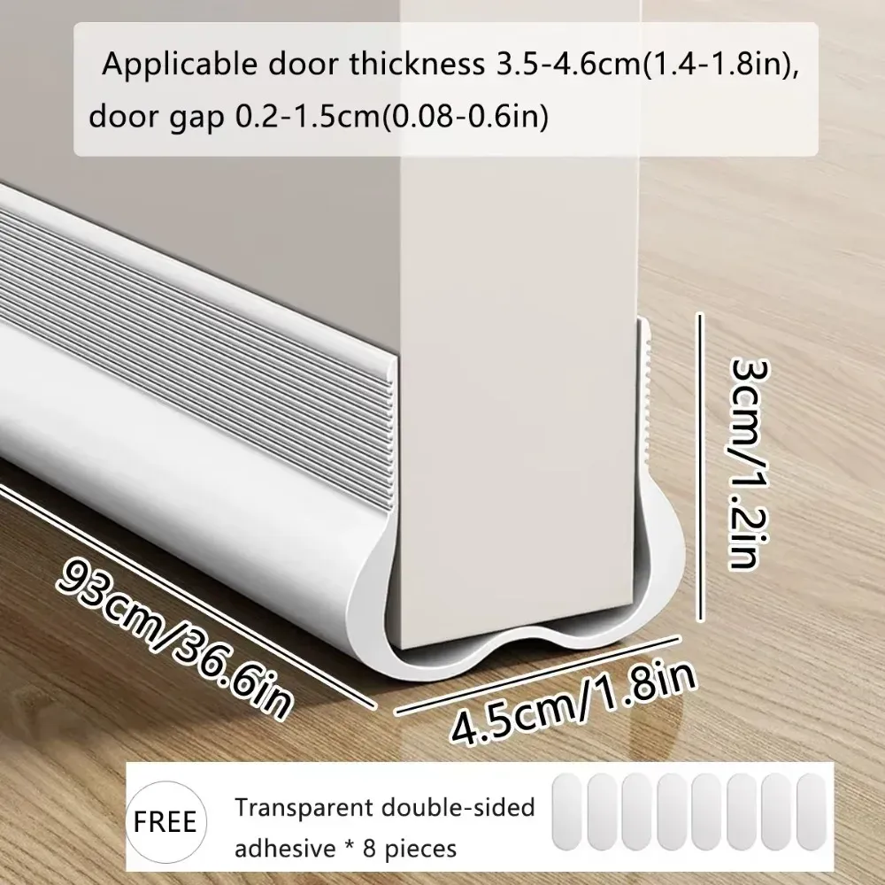 Bande d'étanchéité souple en PVC pour bas de porte, coupe-froid et isolation phonique 4