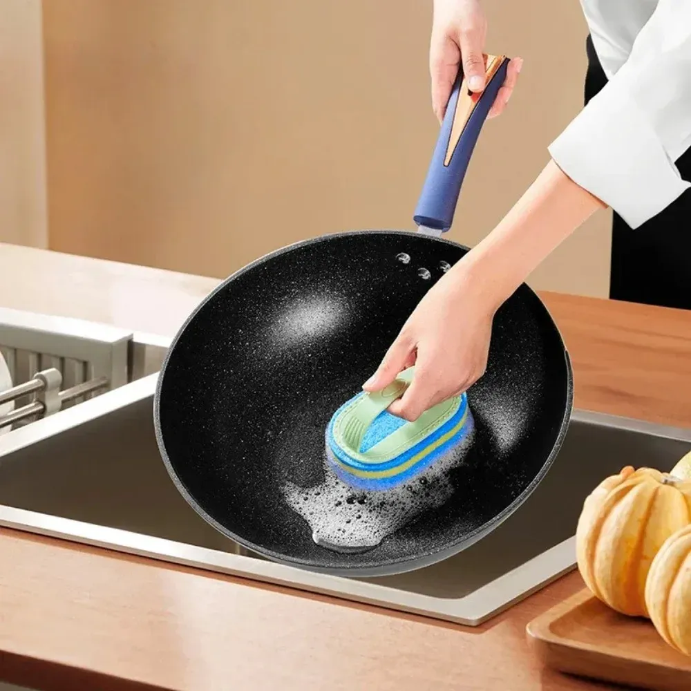 Éponge magique de nettoyage pour cuisine, salle de bain et WC, avec brosse à manche pour vitres et carrelage 3