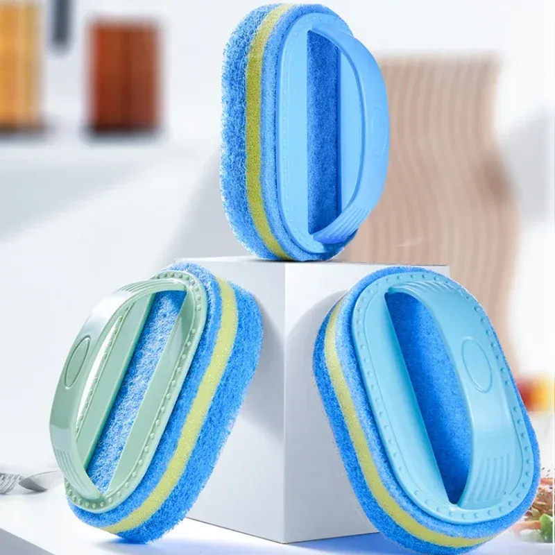 Éponge magique de nettoyage pour cuisine, salle de bain et WC, avec brosse à manche pour vitres et carrelage 7