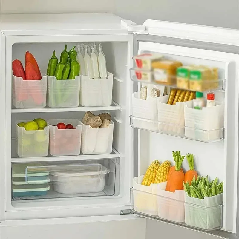 Boîtes de rangement pour réfrigérateur, lot de 5 : organisation des produits frais, légumes, fruits et épices 3