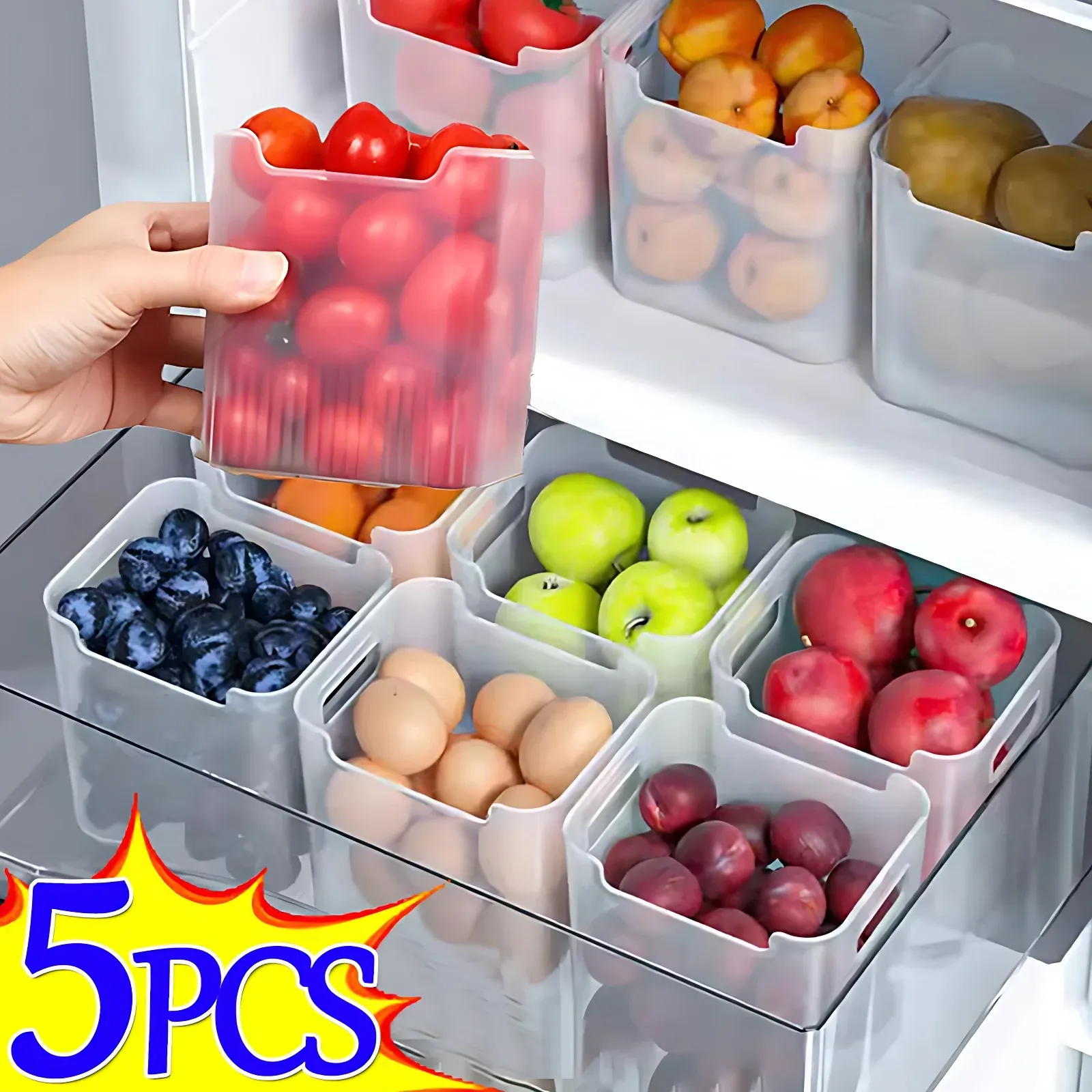 Bacs de rangement transparents dans un réfrigérateur