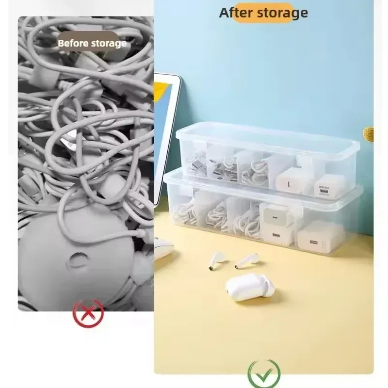 Organisateur de câbles transparent utilisé à la maison
