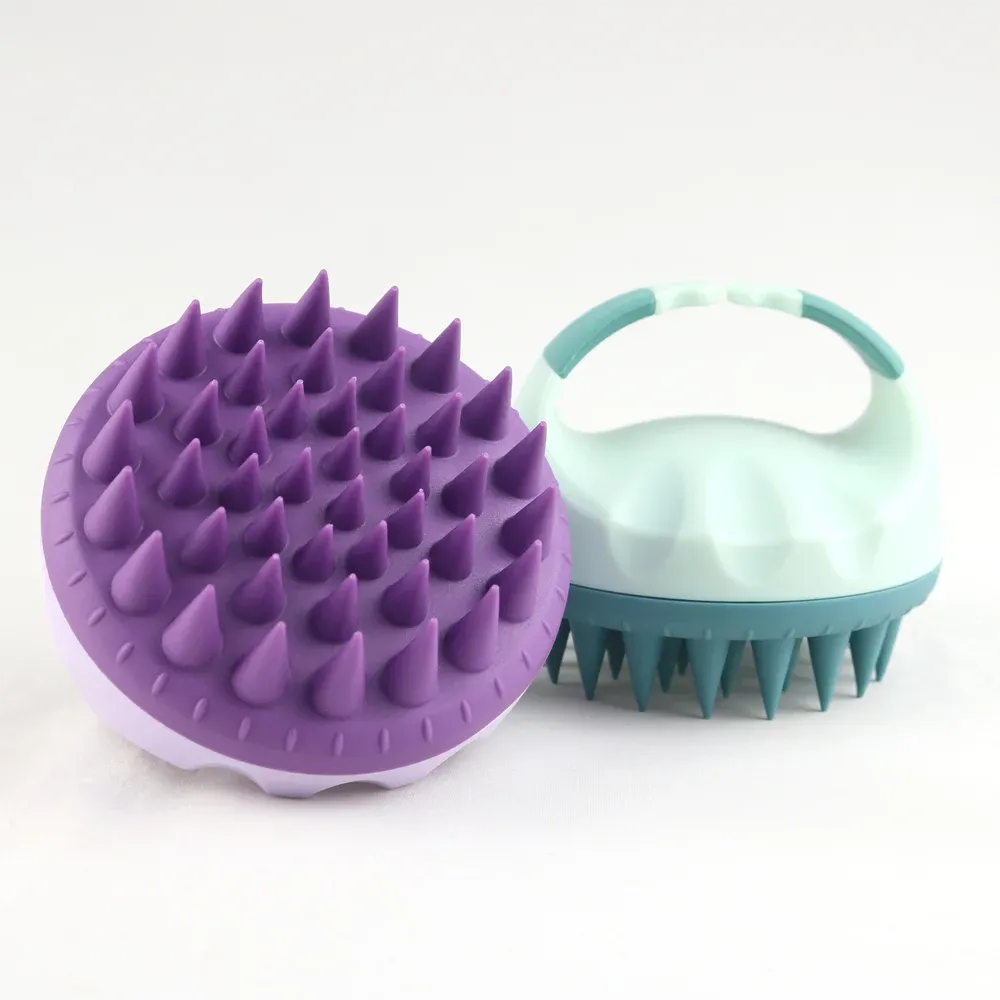 Brosse de massage en silicone pour cuir chevelu, shampooing doux, peigne spa, outil de salon de beauté 3