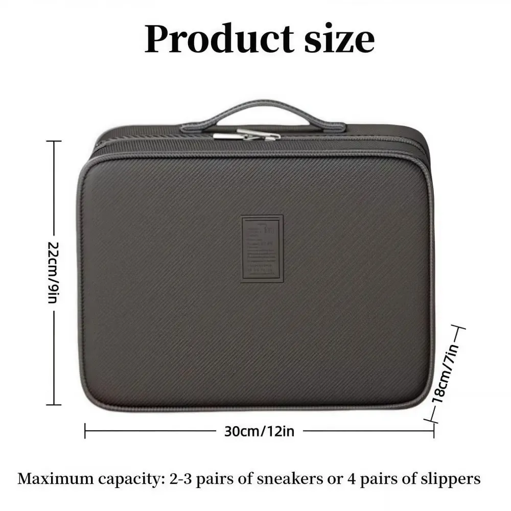 Sac à chaussures de voyage multicouche en vue d'ensemble