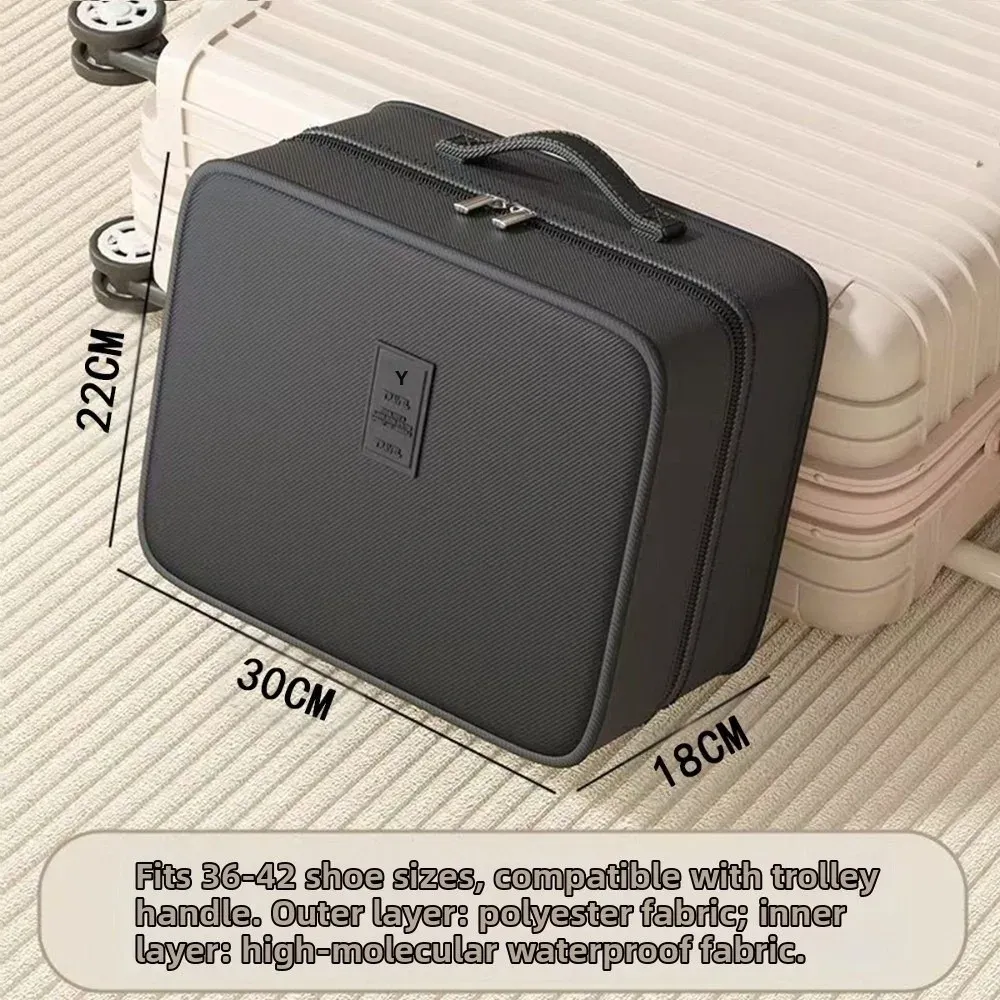 Sac de rangement pour chaussures de voyage étanche et portable, multicouche, avec fermeture éclair, capacité 4 paires 9