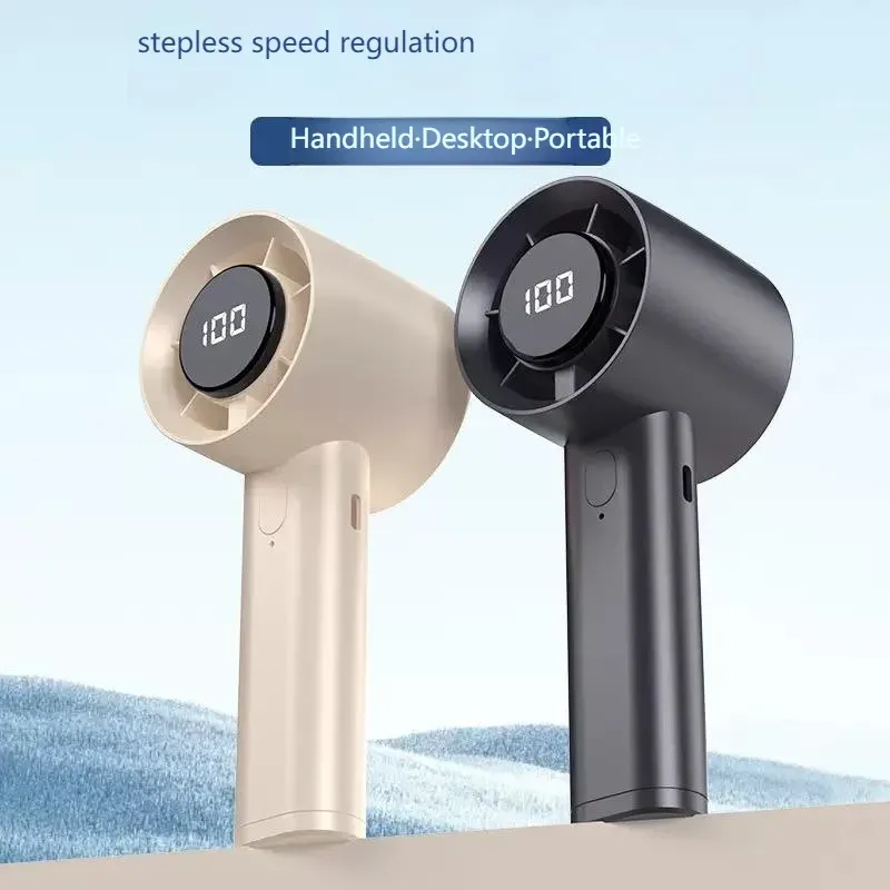 Mini ventilateur portatif rechargeable USB avec écran LED et refroidissement à semi-conducteurs, 100 vitesses 3