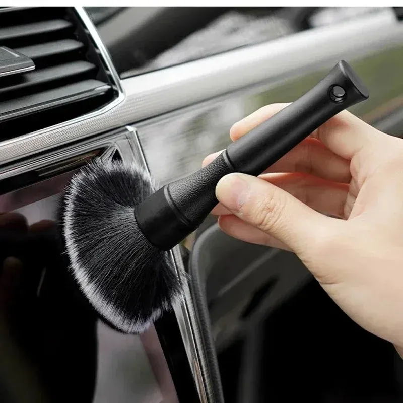 Kit de brosses de détailing pour voiture en fibre douce, avec outils de dépoussiérage électrostatique pour l'intérieur 4