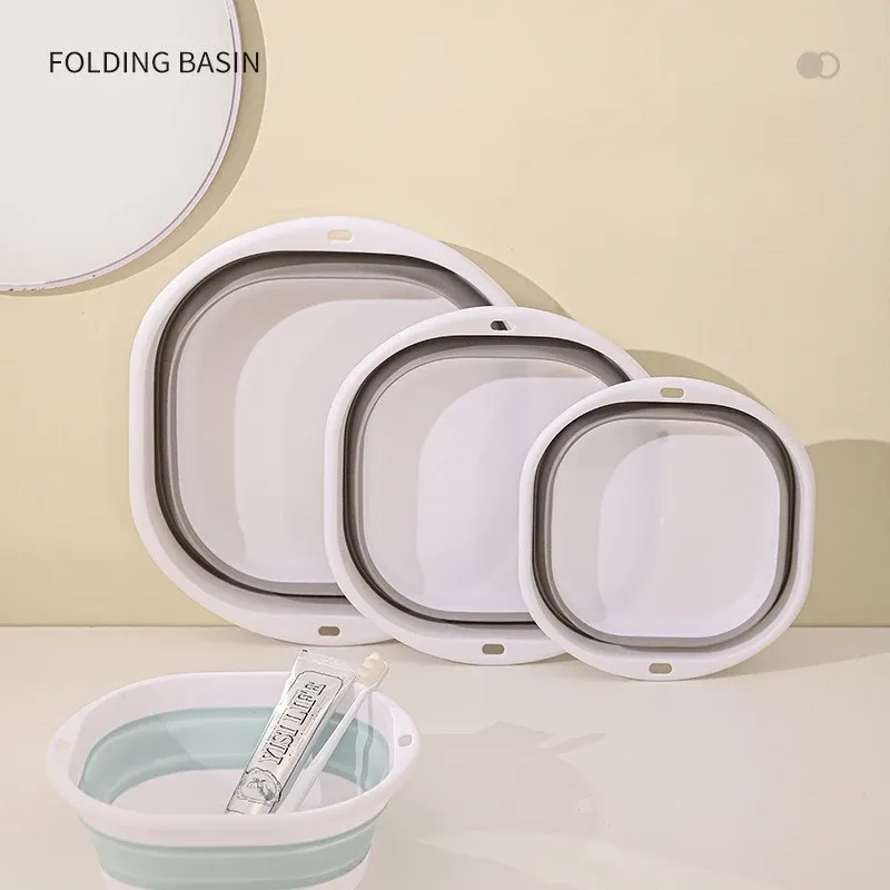 Lavabo pliant portable en silicone pour camping et dortoir 3