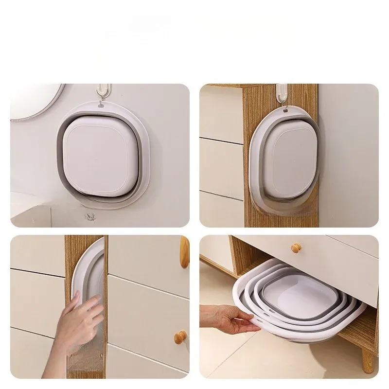 Lavabo pliant portable en silicone pour camping et dortoir 6