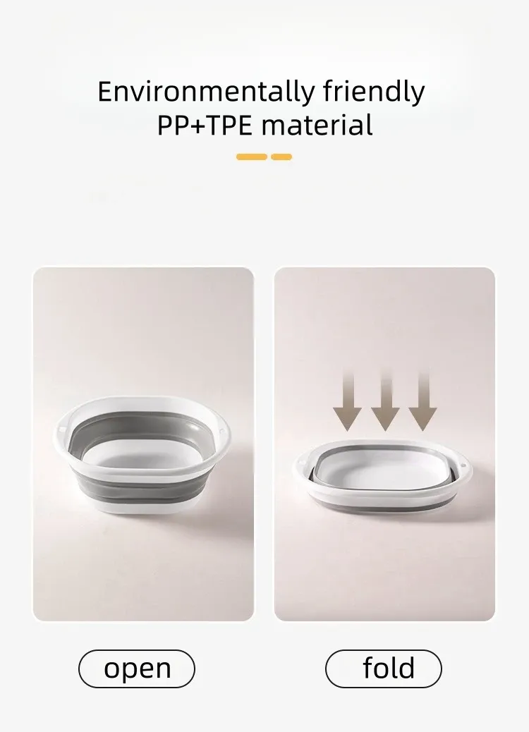 Lavabo pliant en silicone, présentation produit