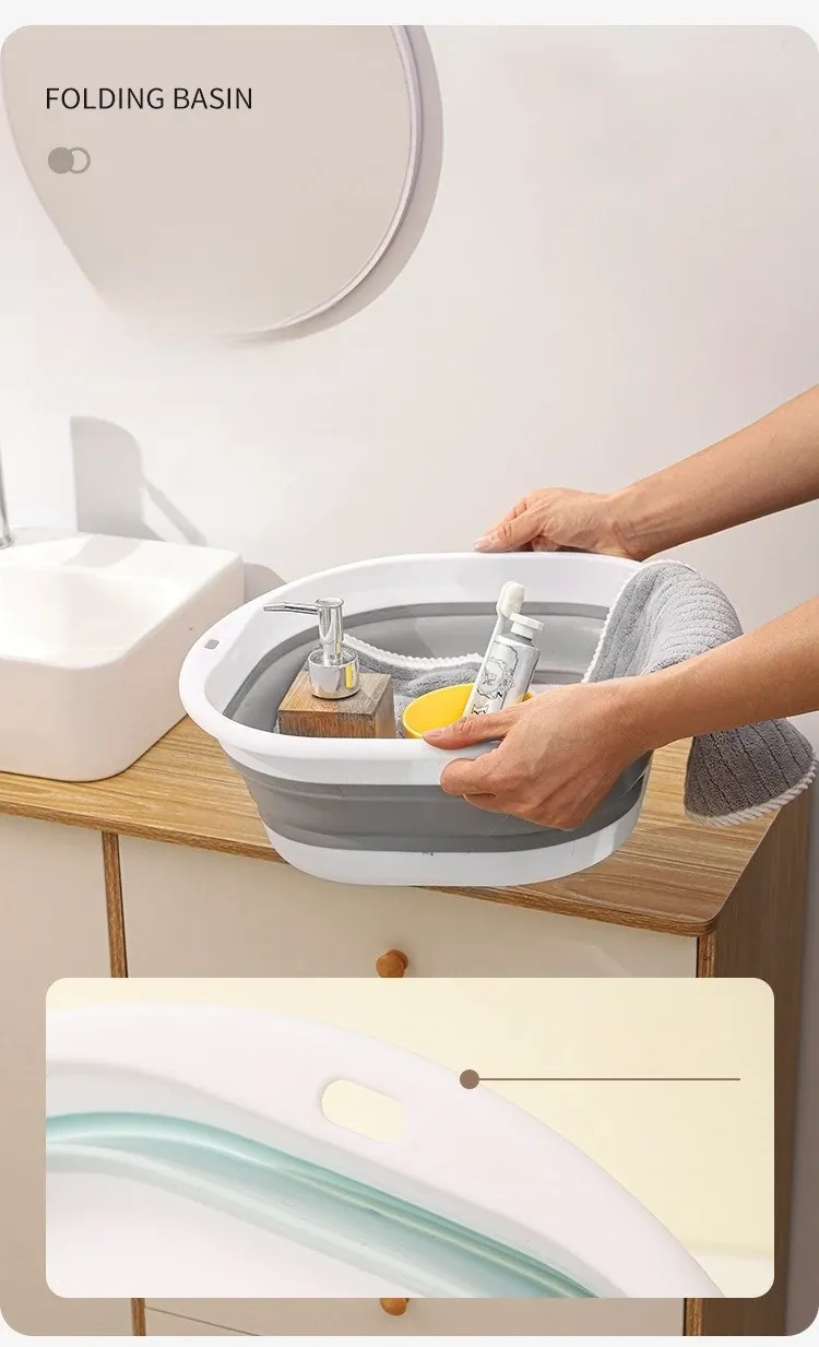 Bassin pliable en silicone pour le camping