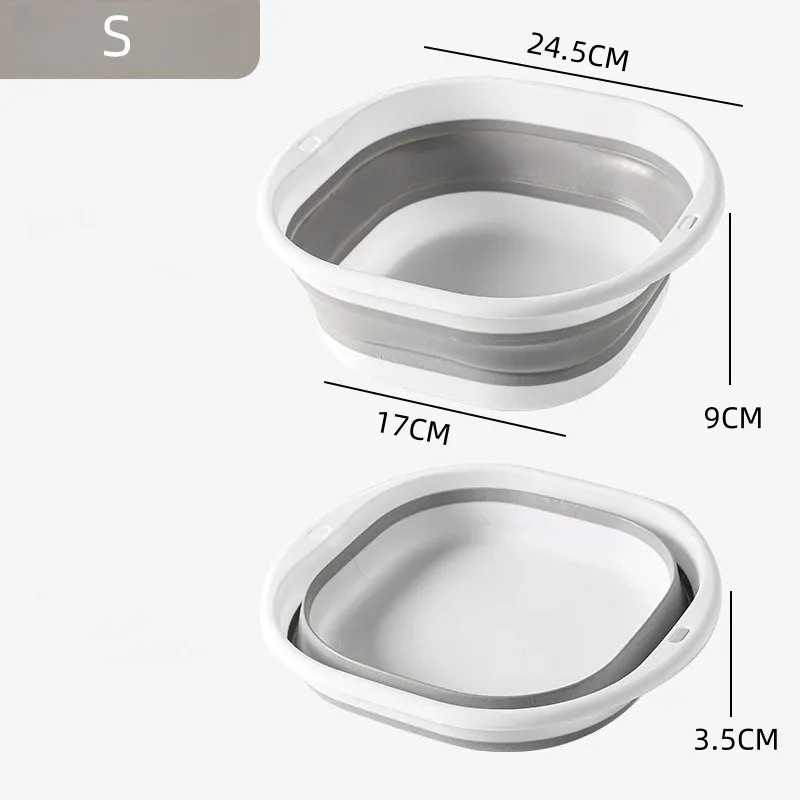 Lavabo pliant portable en silicone pour camping et dortoir 13