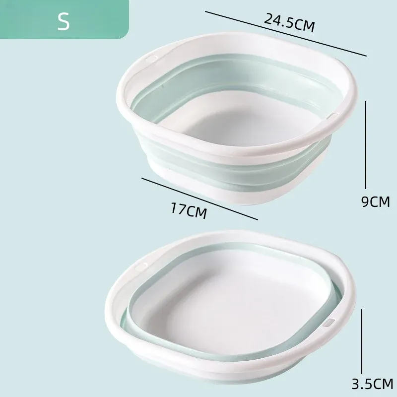 Lavabo pliant portable en silicone pour camping et dortoir 11