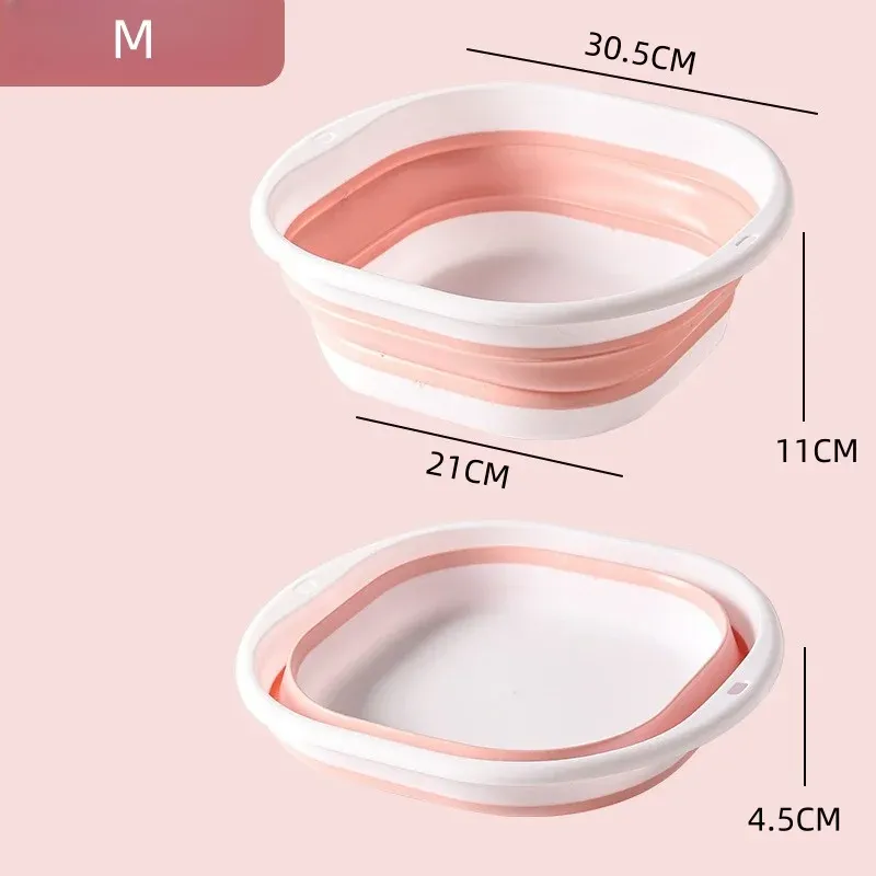 Lavabo pliant portable en silicone pour camping et dortoir 14