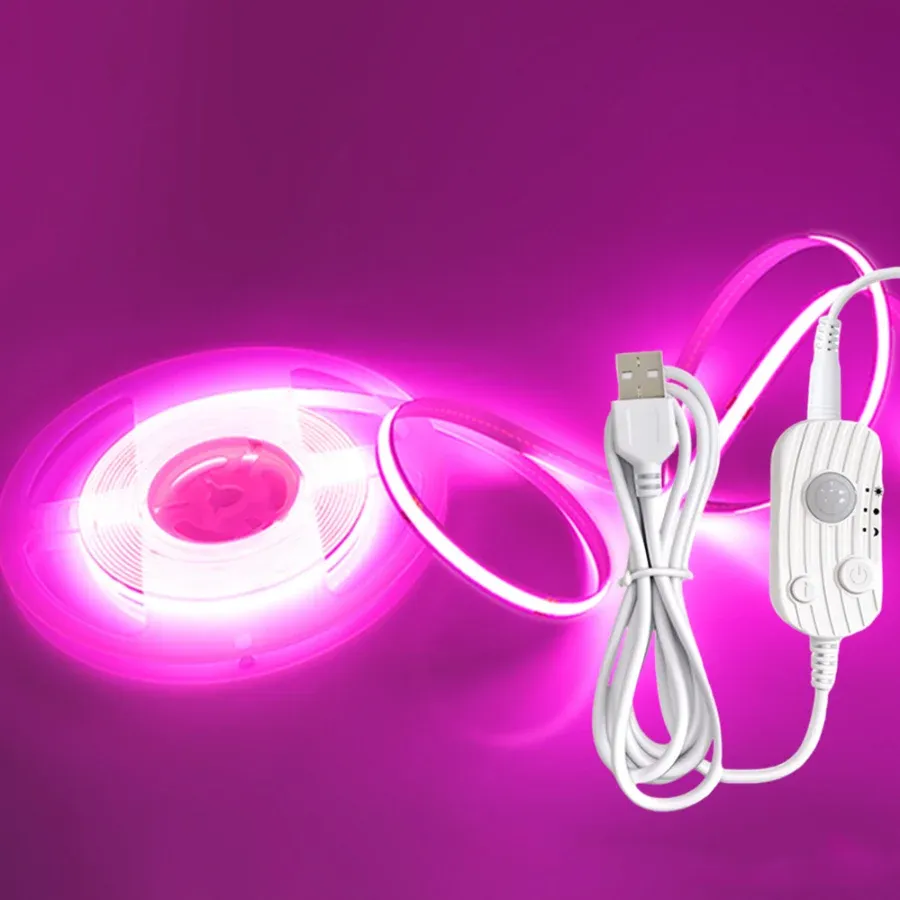 Bande LED COB 8 mm USB avec détecteur de mouvement, 3 modes d'éclairage et intensité variable 9