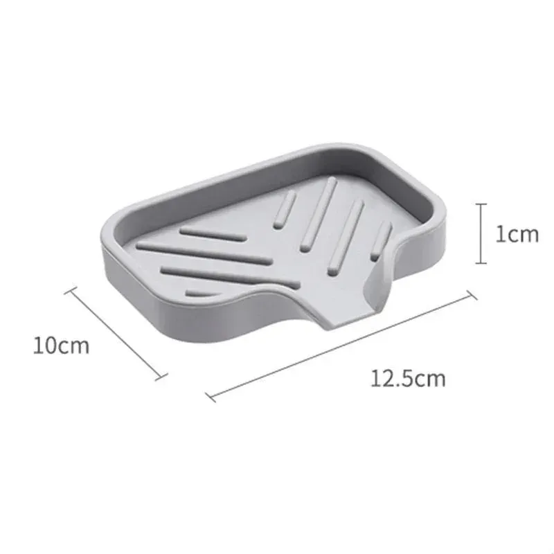 Plateau d'évier en silicone avec vidange et support d'éponge et de savon 9