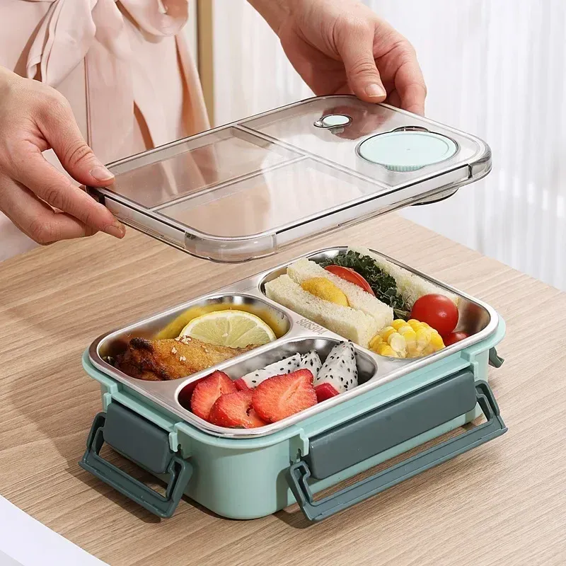 Boîte à déjeuner isotherme chauffante en acier inoxydable de 850 ml, pour enfants et adultes 4