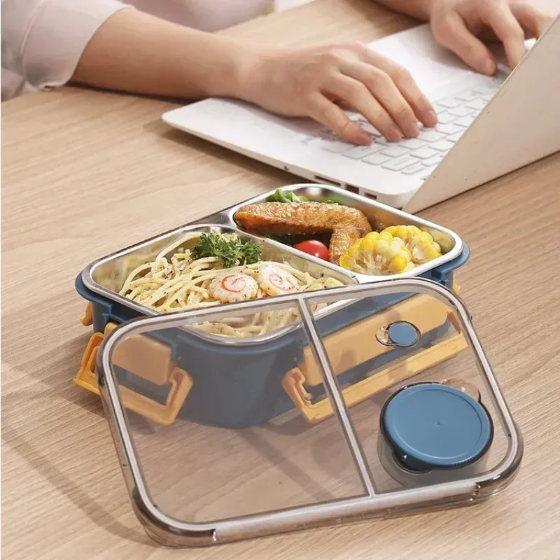 Boîte à déjeuner isotherme chauffante en acier inoxydable de 850 ml, pour enfants et adultes 6