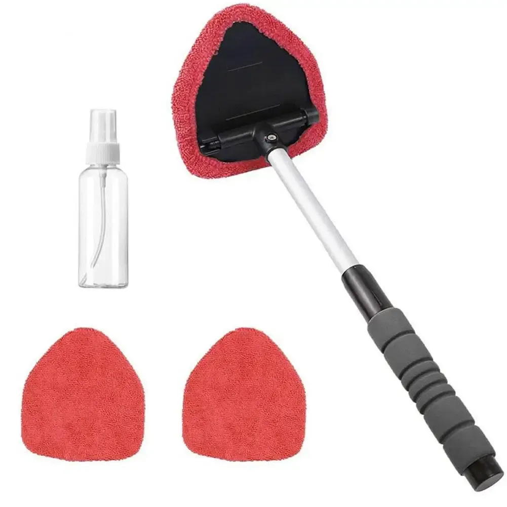 Kit de brosse télescopique pour pare-brise avec microfibre et racloir anti-buée 9