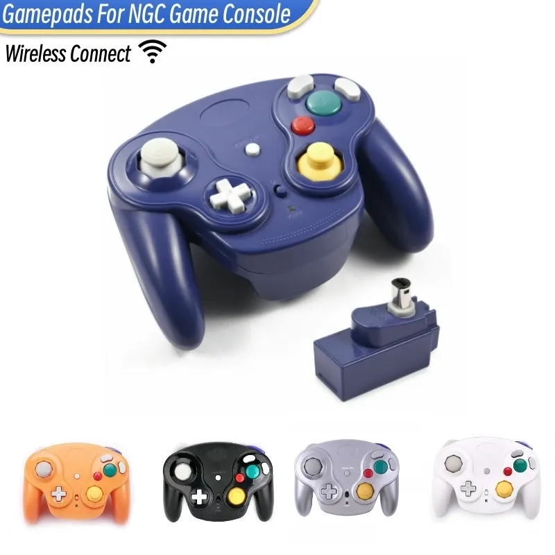 Manette de jeu sans fil 5 couleurs pour console GameCube avec adaptateur 2.4G 1
