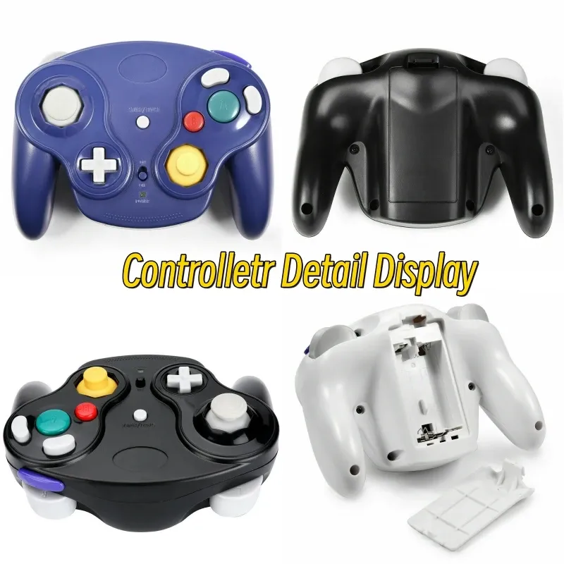 Manette de jeu sans fil 5 couleurs pour console GameCube avec adaptateur 2.4G 2