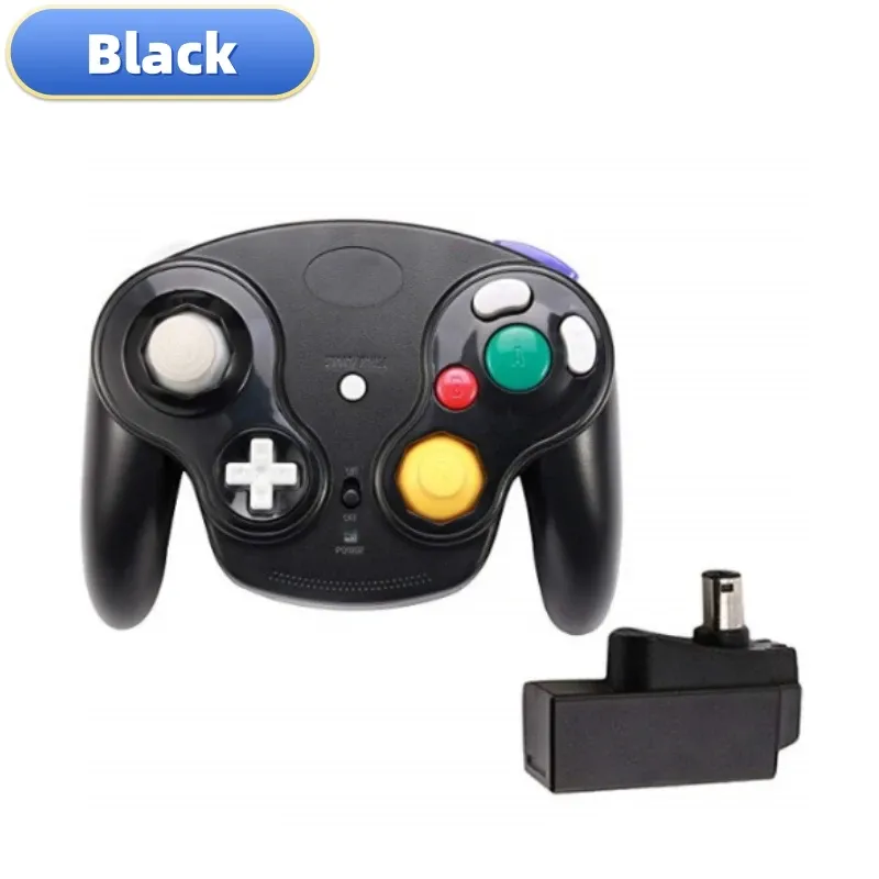 Manette de jeu sans fil 5 couleurs pour console GameCube avec adaptateur 2.4G 10