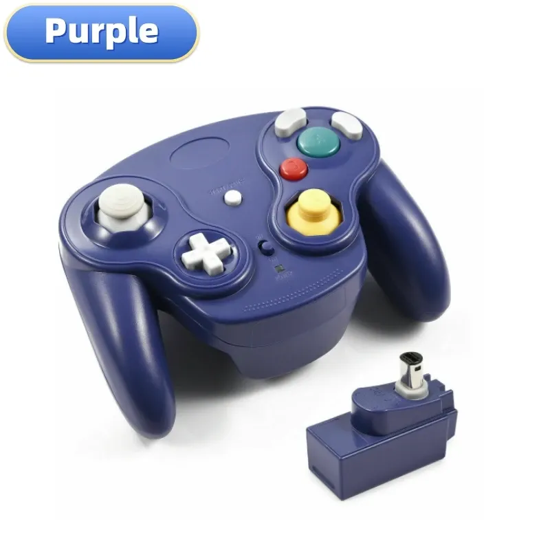 Manette de jeu sans fil 5 couleurs pour console GameCube avec adaptateur 2.4G 11