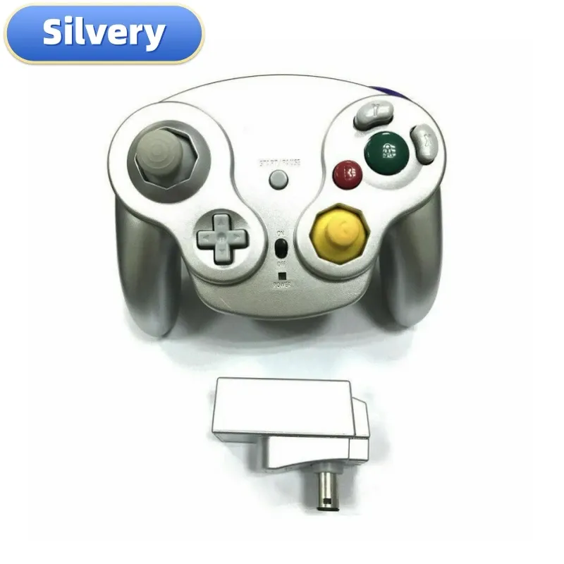 Manette de jeu sans fil 5 couleurs pour console GameCube avec adaptateur 2.4G 9