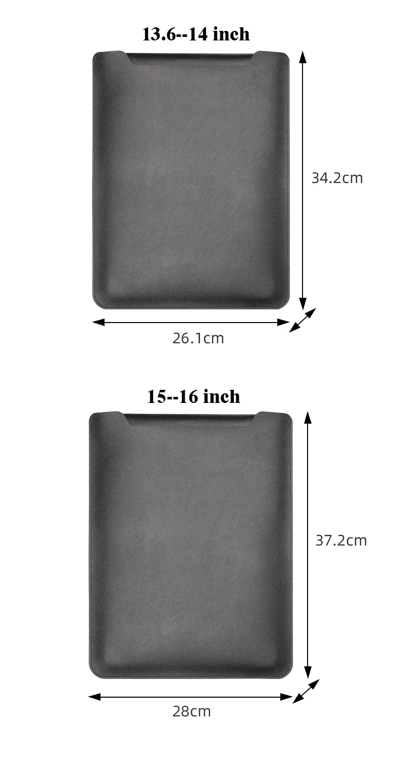 Housse pour ordinateur portable, finition soignée