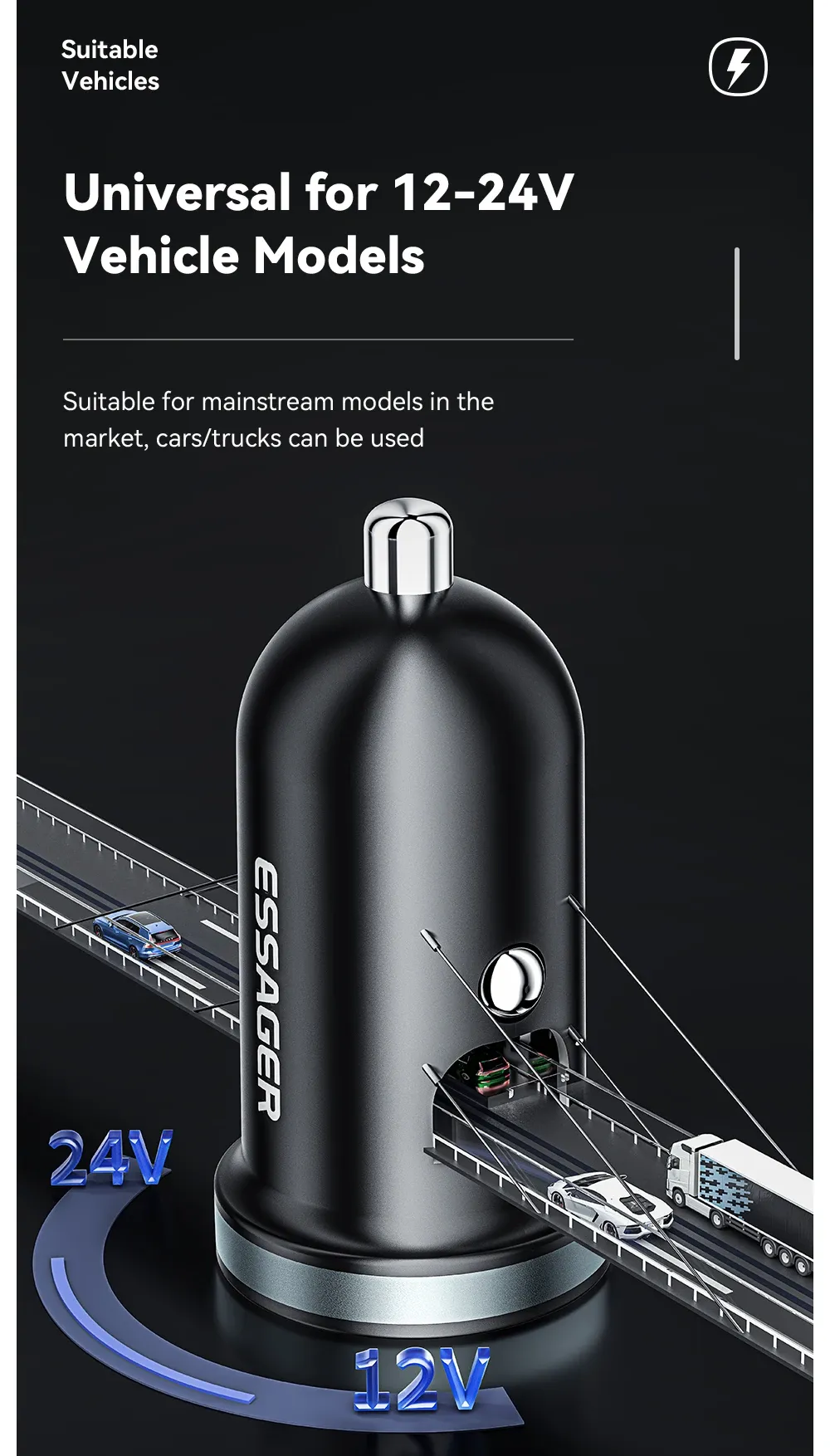 Chargeur Essager, mise en scène