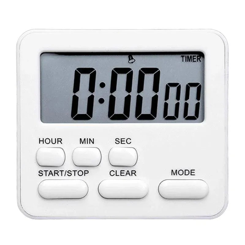 Minuteur de cuisine numérique avec alarme, chronomètre et compte à rebours 6