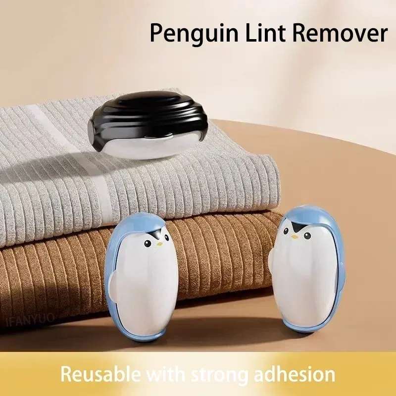 Rouleau anti-peluches Penguin réutilisable et lavable pour vêtements, élimine les poils d'animaux 4