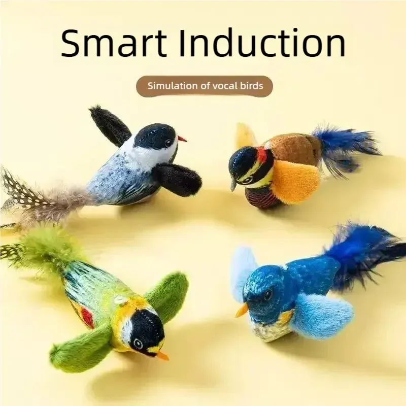 Jouet oiseau chantant pour chat