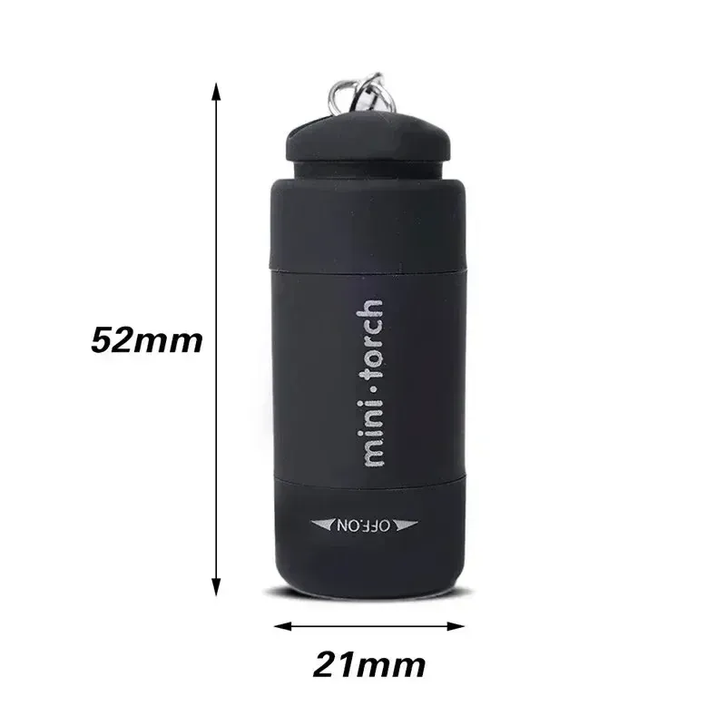 Mini lampe torche LED rechargeable par USB, étanche, avec porte-clés, pour la maison, la randonnée et le camping 3